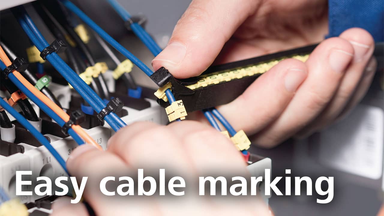 WIC cable markers in the control cabinet