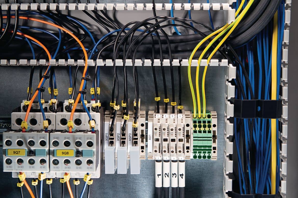 Wiring channel installed in the control cabinet