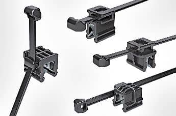 Cable clips for edges and different routing directions