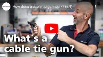 How does a cable tie gun work?